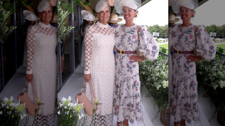 Sophie, Duchess of Edinburgh, poses with a friend