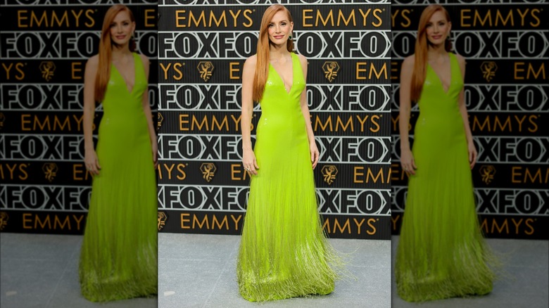 Jessica Chastain at the 75th Emmy Awards