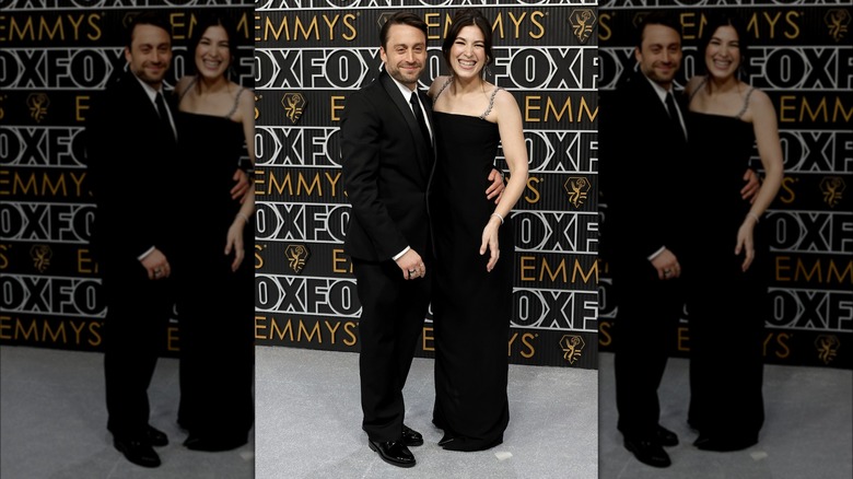 Kieran Culkin and Jazz Charton at the 75th Emmy Awards