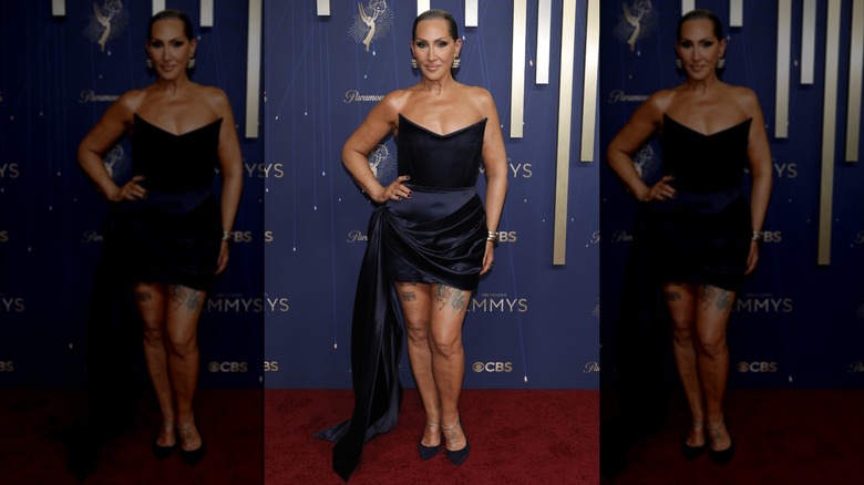 Michelle Visage poses for photos on the red carpet