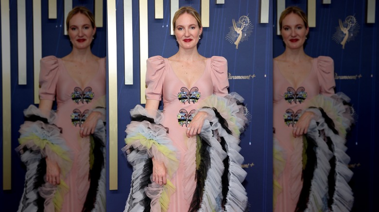 Shannon Murphy walks the press line at the Emmys