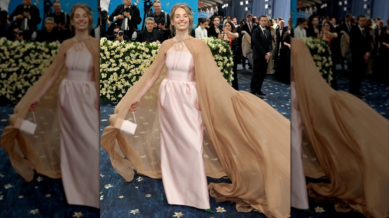 Maya Hawke wearing a pink dress at the 2025 Met Gala
