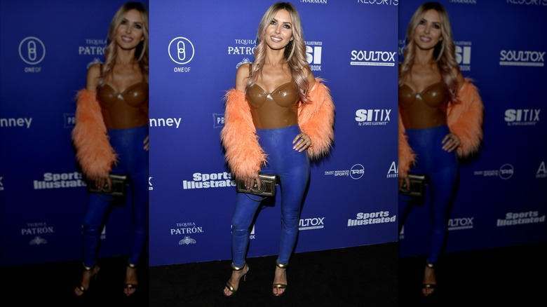 Audrina Partridge at a 2022 Super Bowl party