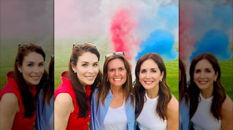 Sarah Huckabee Sanders smiles while celebrating the fourth of July with friends