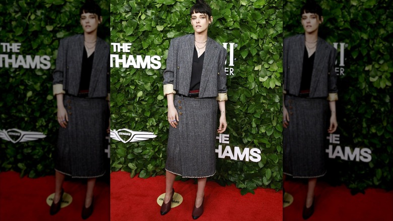 Kristen Stewart wearing an office-inspired outfit at the 2025 Gotham Awards