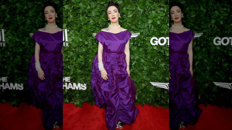 Mary Bronstein wearing a purple dress at the 2025 Gotham Awards