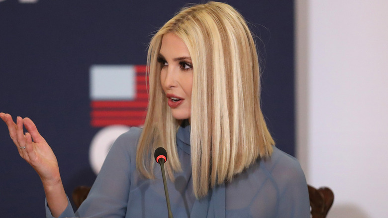 Ivanka Trump with chunky highlights.