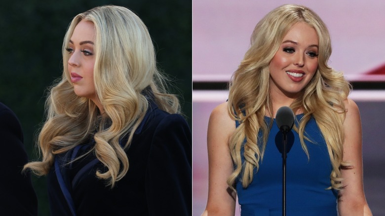 Tiffany Trump with curly hair.