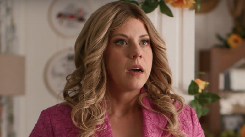 Jodie Sweetin acting in a lopsided wig
