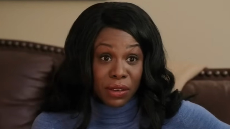 Marla Renae wearing a bouffant wig in Winter in Vail