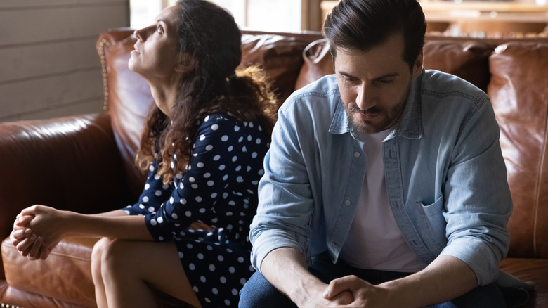 Annoyed man and woman