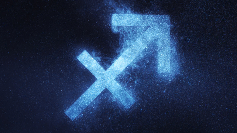 Blue Sagittarius symbol