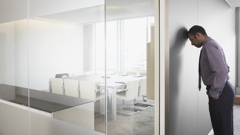 Man appearing impatient