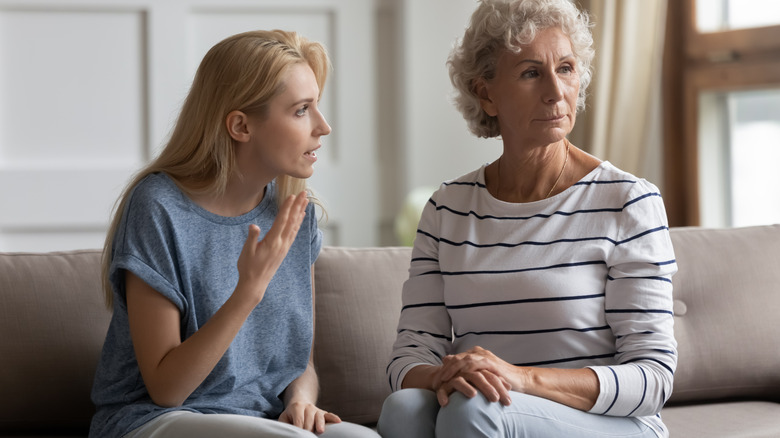 Stubborn women arguing