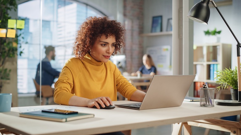 woman at desk