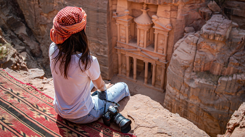 adventurous woman traveling alone