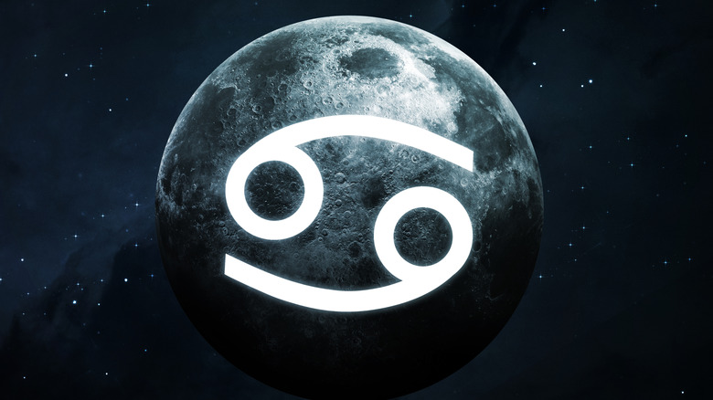Cancer symbol on the moon