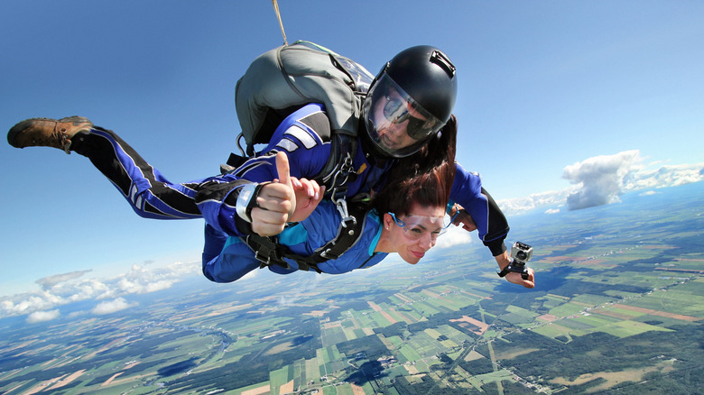 Wild skydiving adventure