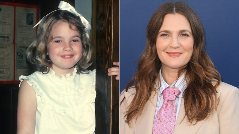 Drew Barrymore in 1982 and 2025