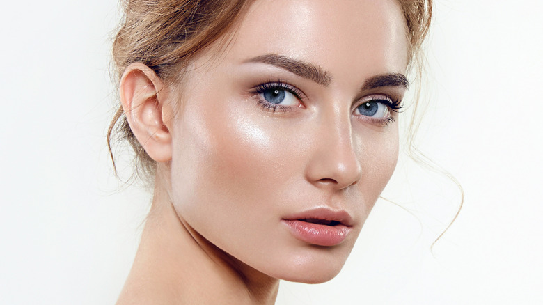 woman with makeup on