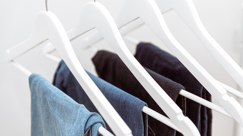 jeans on hangers