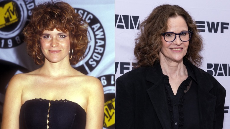 Ally Sheedy in 1987 and 2025.