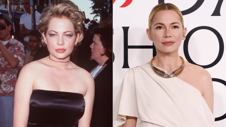 Michelle Williams in 1998 and 2025