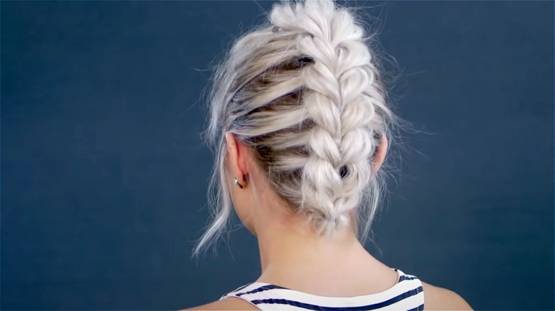 woman with mohawk braid