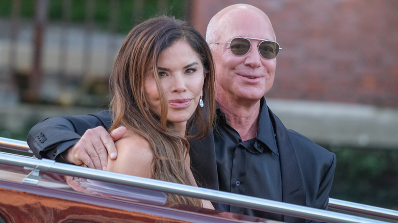 Lauren Sánchez and Jeff Bezos at their wedding festivities in Venice
