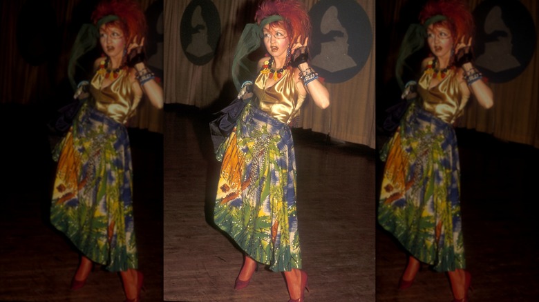Cyndi Lauper at the 26th annual Grammy Awards in Los Angeles in February 1984