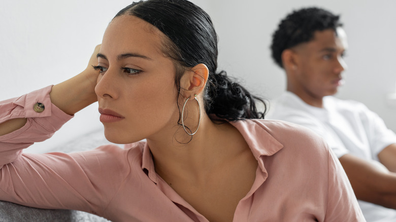 A couple breaking up