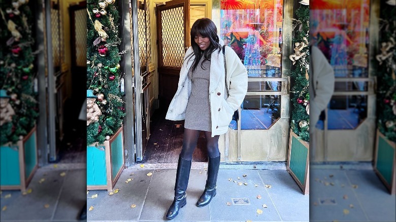 person wearing riding boots