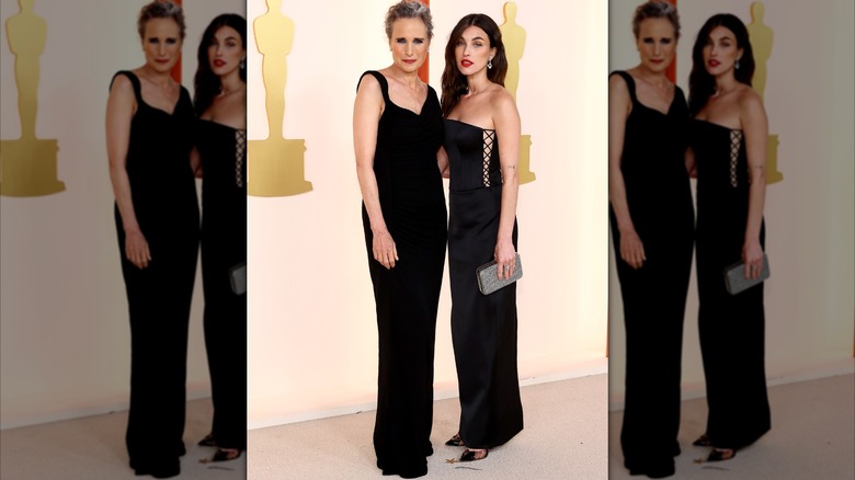 Andie MacDowell and daughter Rainey Qualley in 2023