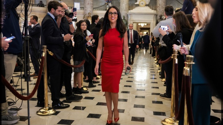 Laurent Boebert walks to the State of the Union address