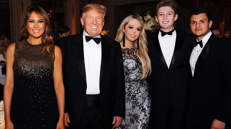 The Trump family posing together