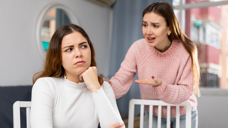 woman ignoring partner