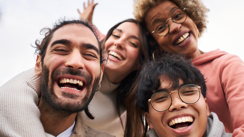 a group of friends taking a selfie