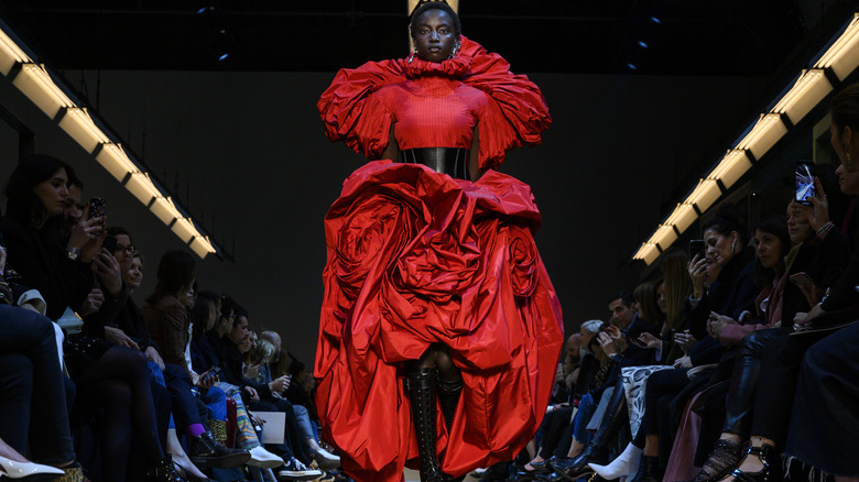 Alexander McQueen red dress