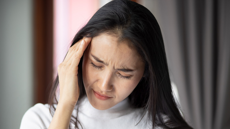 Woman with a headache