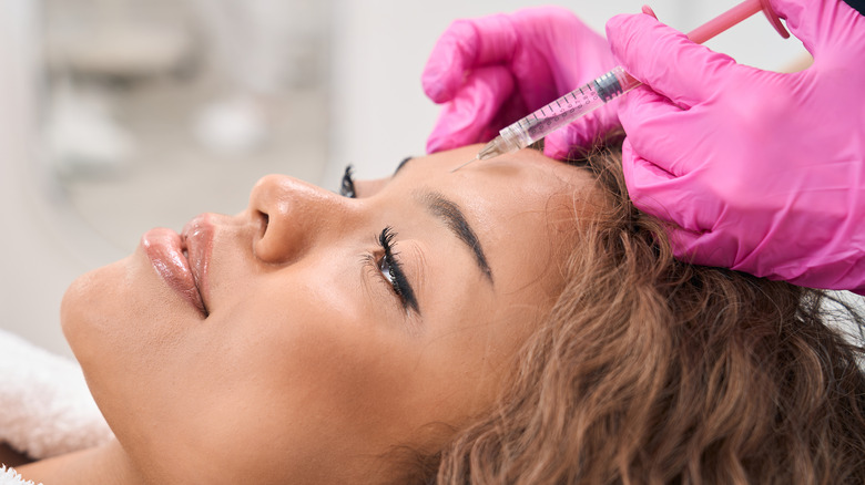 woman getting botox