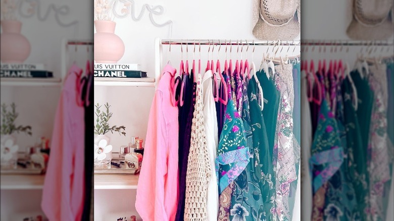 clothes on a clothing rack