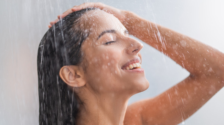 Woman in the shower