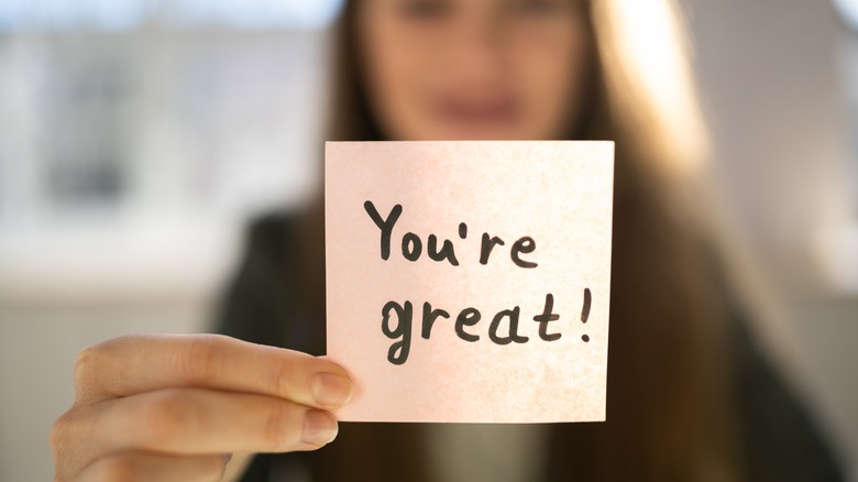 sticky note affirmation