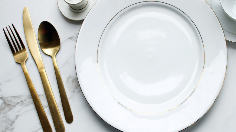 Wedding china and flatware