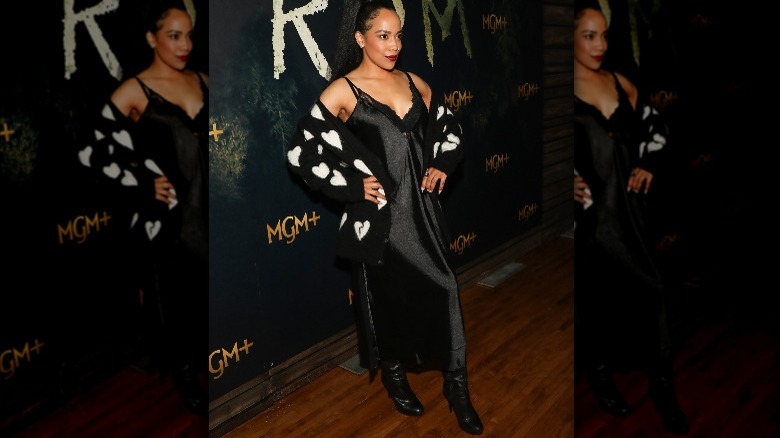 Elia Cantu wearing a dress