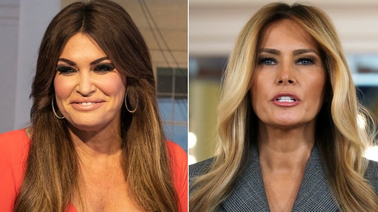 Kimberly Guilfoyle and Kristi Noem with smokey eyes