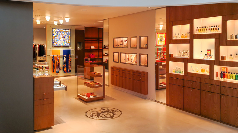 inside of an Hermes store