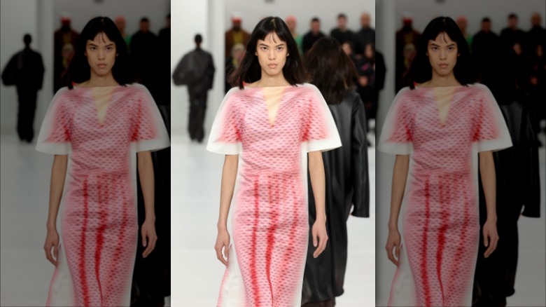 Model walking runway for Loewe