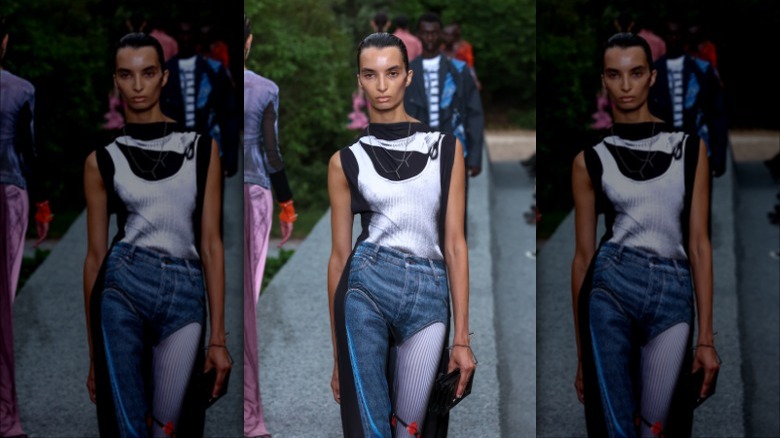 Model walking runway for Y/Project