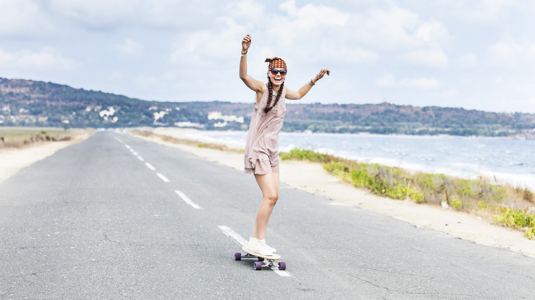 person longboarding 
